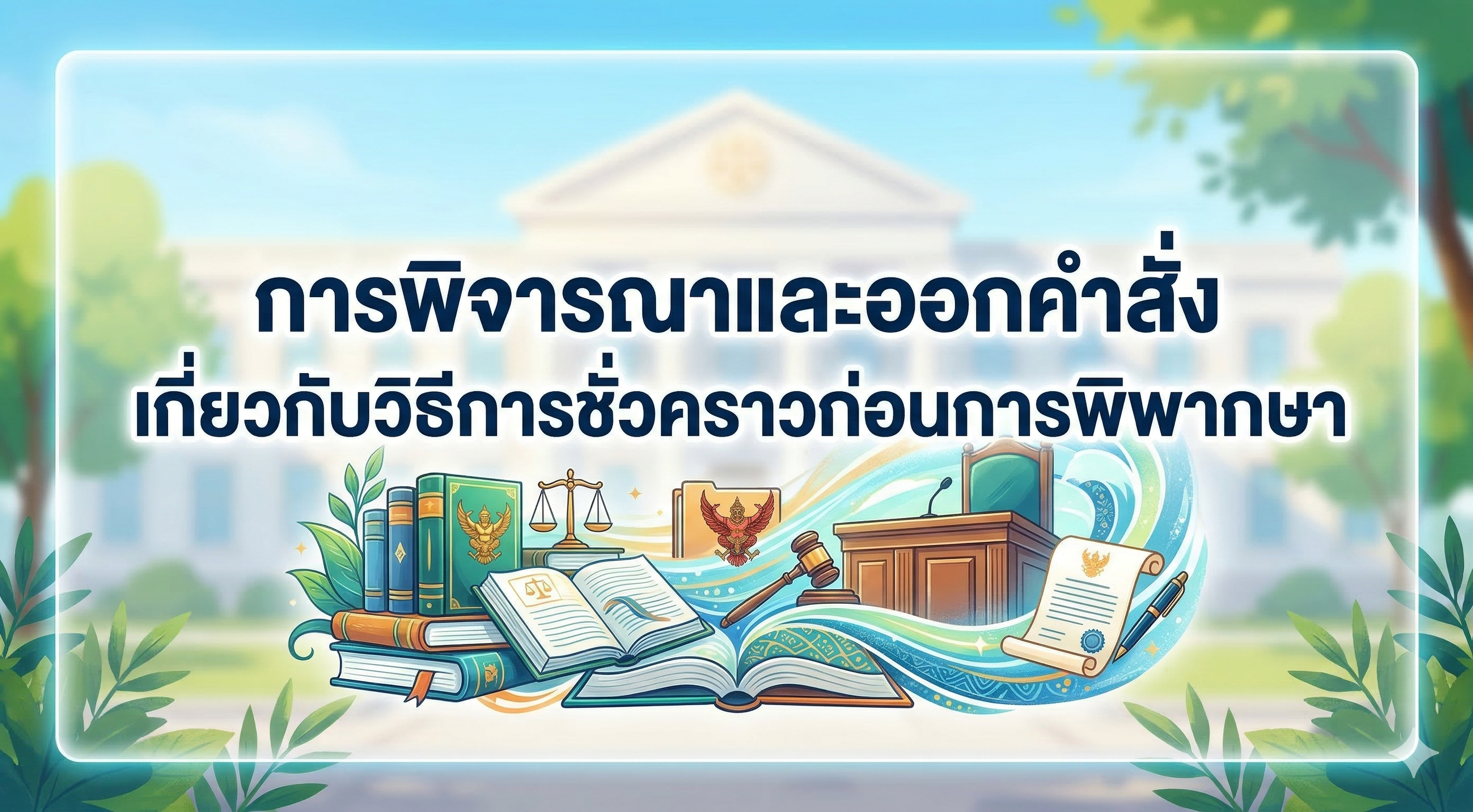 การพิจารณาและออกคำสั่งเกี่ยวกับวิธีการชั่วคราวก่อนการพิพากษา OAC286