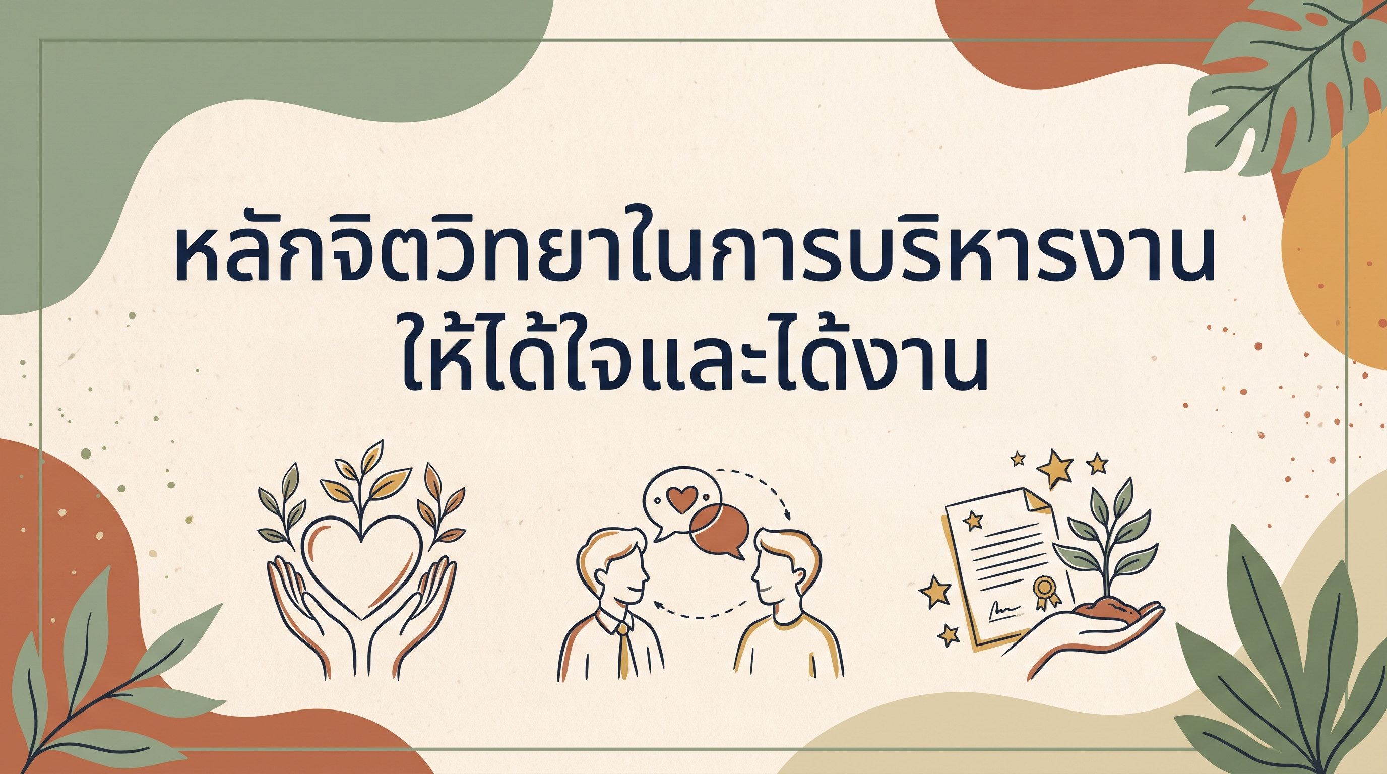 หลักจิตวิทยาในการบริหารงานให้ได้ใจและได้งาน OAC304